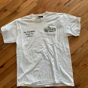 house of gabrielle white cotton tee shirt size L